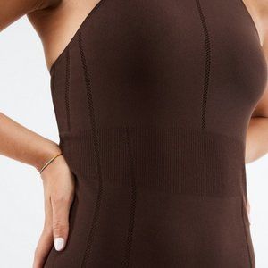 Dress Fabletics Ace Sculptknit, Brown Size Medium holiday